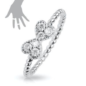 Ribbon Multi-Paved Gems Mid-Ring
